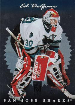 #91 Ed Belfour - San Jose Sharks - 1996-97 Donruss Elite Hockey