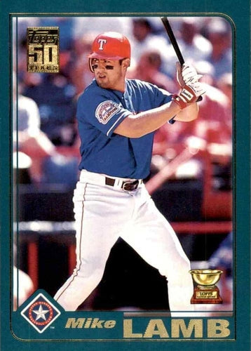 #91 Mike Lamb - Texas Rangers - 2001 Topps Baseball