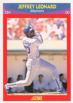#91 Jeffrey Leonard - Seattle Mariners - 1990 Score 100 Superstars Baseball
