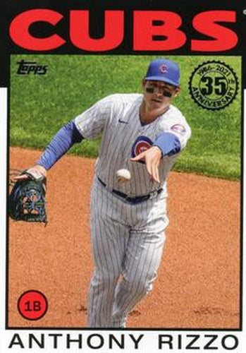 #86B-91 Anthony Rizzo - Chicago Cubs - 2021 Topps - 1986 Topps Baseball 35th Anniversary Series One Baseball