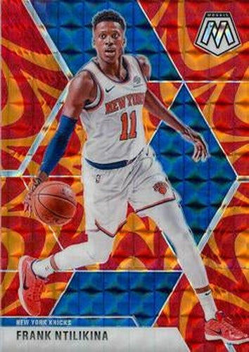 #91 Frank Ntilikina - New York Knicks - 2019-20 Panini Mosaic - Reactive Orange Basketball