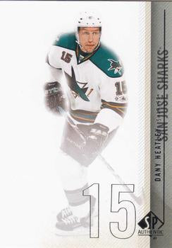 #91 Dany Heatley - San Jose Sharks - 2010-11 SP Authentic Hockey