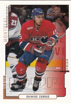 #91 Dainius Zubrus - Montreal Canadiens - 2000-01 Upper Deck MVP Hockey