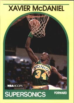 #91 Xavier McDaniel - Seattle SuperSonics - 1989-90 Hoops Superstars Basketball