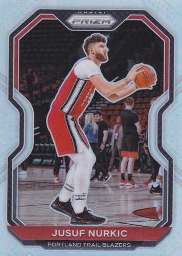 #91 Jusuf Nurkic - Portland Trail Blazers - 2020-21 Panini Prizm - Silver Prizms Basketball