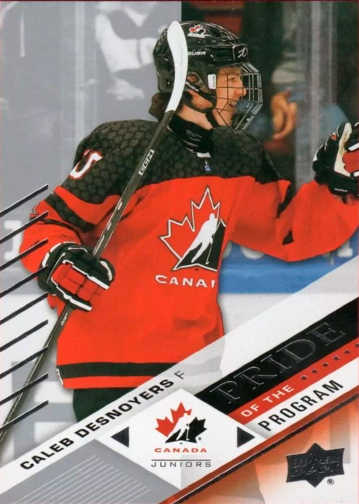 #91 Caleb Desnoyers - Canada - 2024 Upper Deck Team Canada Juniors Hockey