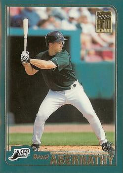 #T91 Brent Abernathy - Tampa Bay Devil Rays - 2001 Topps Traded & Rookies Baseball