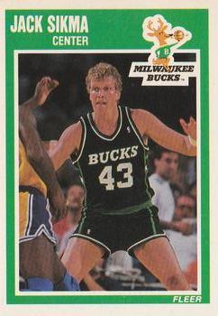 #91 Jack Sikma - Milwaukee Bucks - 1989-90 Fleer Basketball