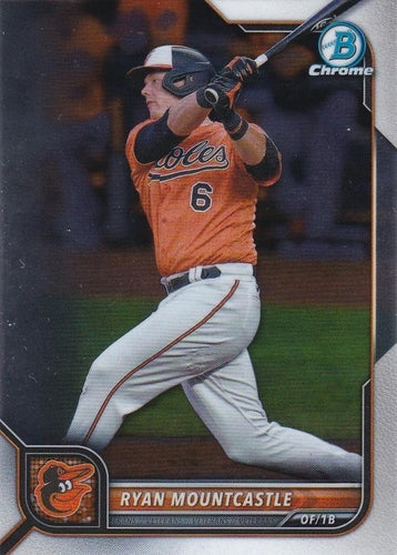 #91 Ryan Mountcastle - Baltimore Orioles - 2022 Bowman Chrome Baseball
