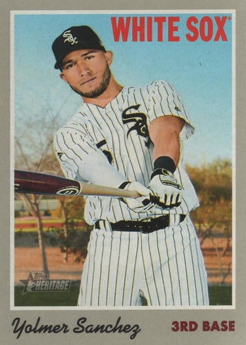 #91 Yolmer Sanchez - Chicago White Sox - 2019 Topps Heritage Baseball