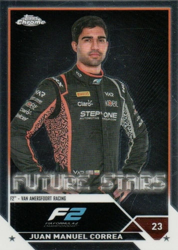 #91 Juan Manuel Correa - Van Amersfoort Racing F2 - 2023 Topps Chrome Formula 1 Racing
