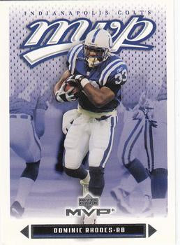 #91 Dominic Rhodes - Indianapolis Colts - 2003 Upper Deck MVP Football