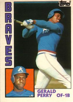 #92T Gerald Perry - Atlanta Braves - 1984 Topps Traded Baseball