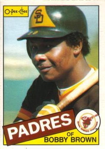 #92 Bobby Brown - San Diego Padres - 1985 O-Pee-Chee Baseball