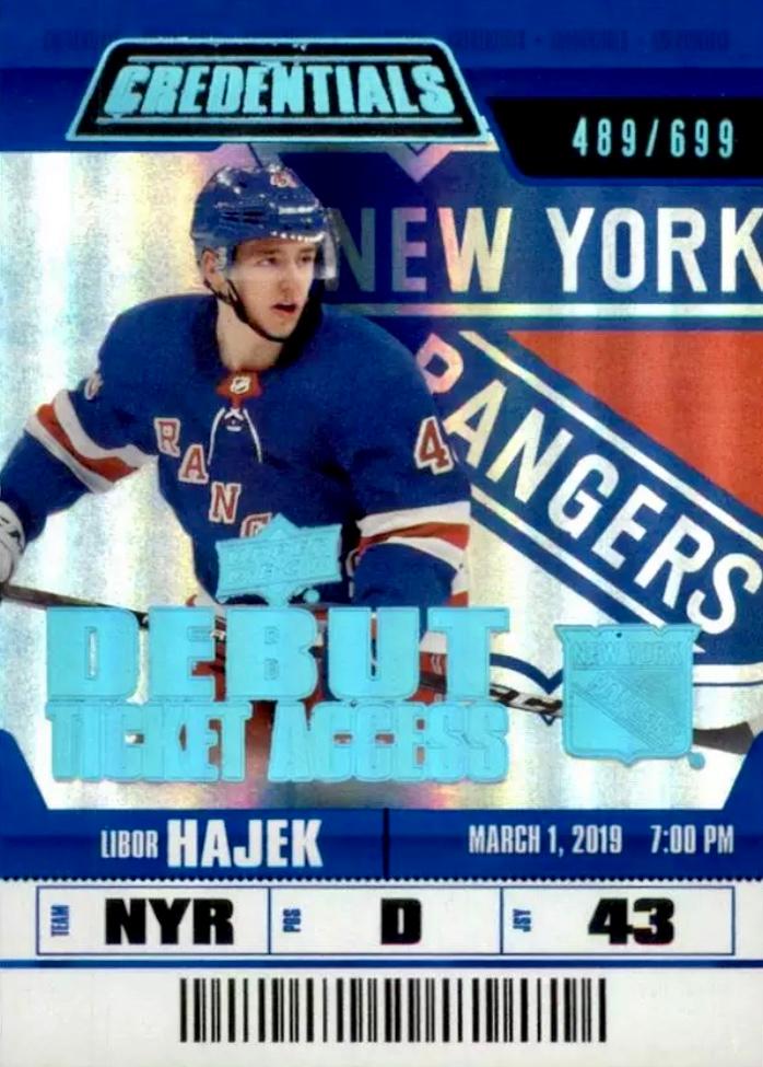 #92 Libor Hajek - New York Rangers - 2019-20 Upper Deck Credentials Hockey