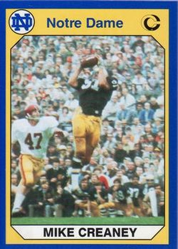 #92 Mike Creaney - Notre Dame Fighting Irish - 1990 Collegiate Collection Notre Dame Football
