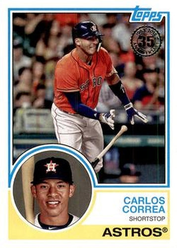 #83-92 Carlos Correa - Houston Astros - 2018 Topps - 1983 Topps Baseball 35th Anniversary Baseball