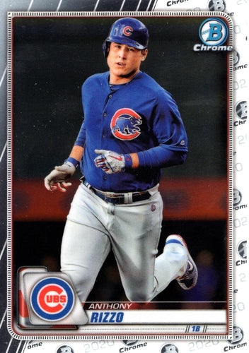 #92 Anthony Rizzo - Chicago Cubs - 2020 Bowman Chrome Baseball