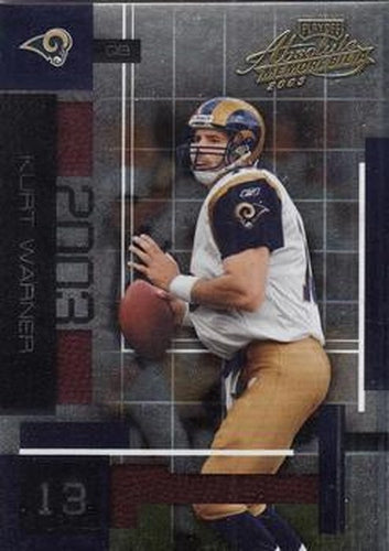 #92 Kurt Warner - St. Louis Rams - 2003 Playoff Absolute Memorabilia Football