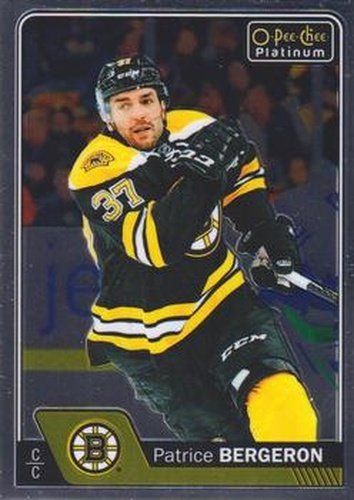 #92 Patrice Bergeron - Boston Bruins - 2016-17 O-Pee-Chee Platinum Hockey