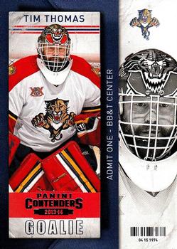 #92 Tim Thomas - Florida Panthers - 2013-14 Panini Contenders Hockey