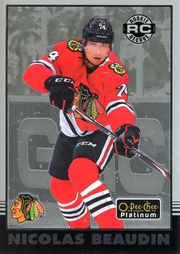 #R-92 Nicolas Beaudin - Chicago Blackhawks - 2020-21 O-Pee-Chee Platinum - Retro Hockey