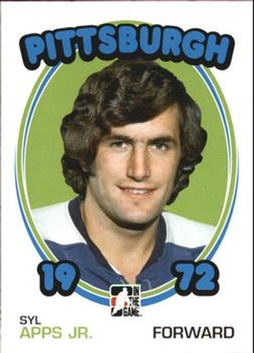 #92 Syl Apps Jr. - Pittsburgh Penguins - 2009-10 In The Game 1972 The Year In Hockey