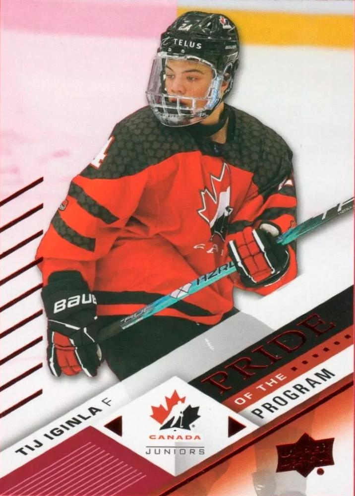 #92 Tij Iginla - Canada - 2024 Upper Deck Team Canada Juniors - Red Foil Hockey