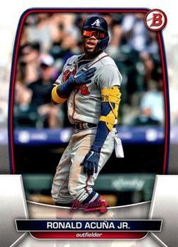 #92 Ronald Acuna Jr. - Atlanta Braves - 2023 Bowman Baseball