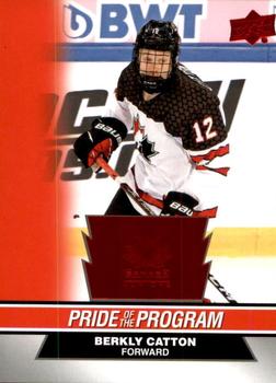 #92 Berkly Catton - Canada - 2023 Upper Deck Team Canada Juniors - Red Foil Hockey