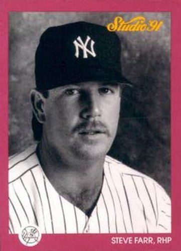 #92 Steve Farr - New York Yankees - 1991 Studio Baseball