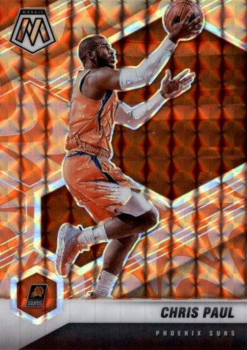 #92 Chris Paul - Phoenix Suns - 2020-21 Panini Mosaic - Mosaic Reactive Orange Basketball