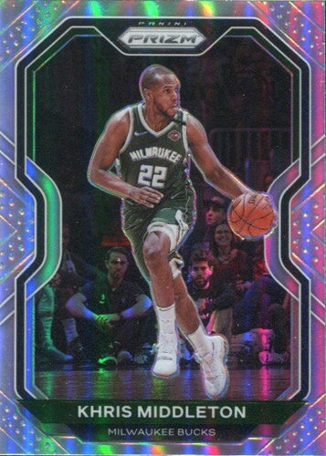 #92 Khris Middleton - Milwaukee Bucks - 2020-21 Panini Prizm - Silver Prizms Basketball