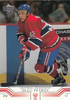 #92 Oleg Petrov - Montreal Canadiens - 2001-02 Upper Deck Hockey