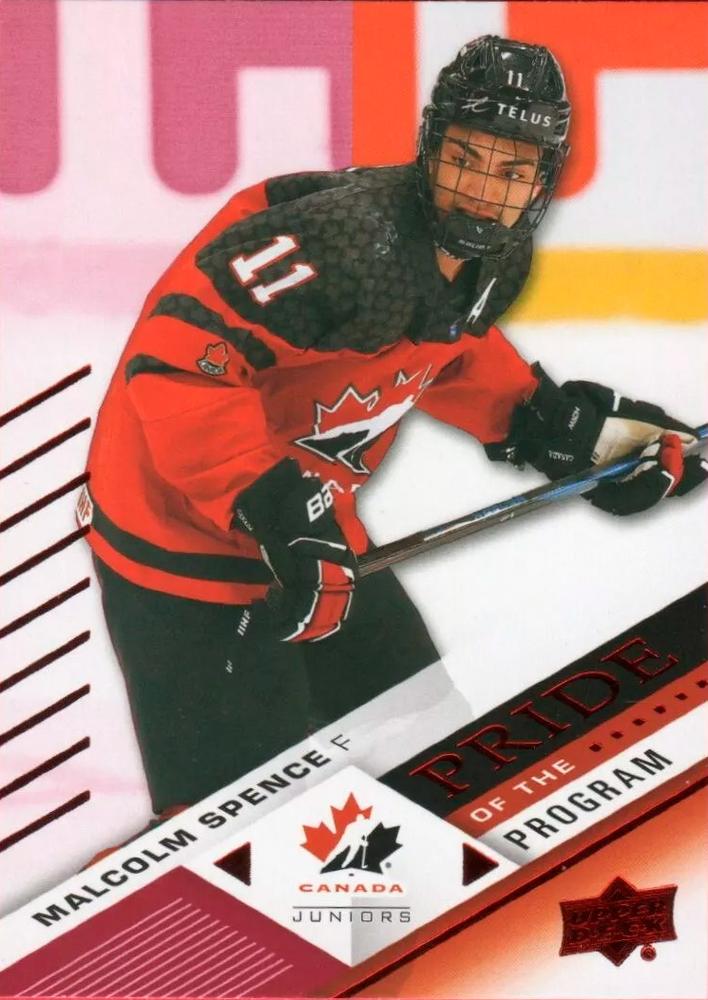 #93 Malcolm Spence - Canada - 2024 Upper Deck Team Canada Juniors - Red Foil Hockey