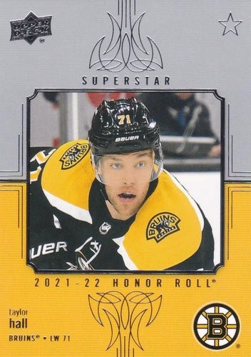#HR-93 Taylor Hall - Boston Bruins - 2021-22 Upper Deck - Honor Roll Hockey