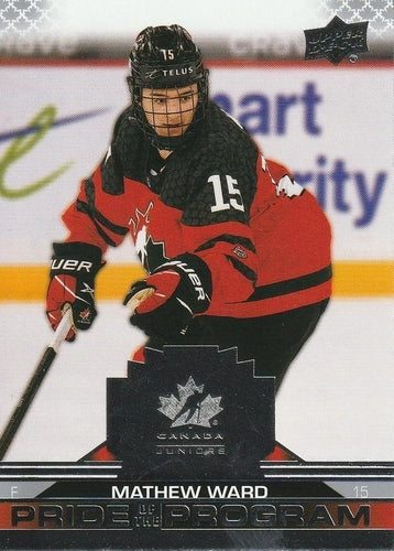 #93 Mathew Ward - Canada - 2022-23 Upper Deck Team Canada Juniors Hockey