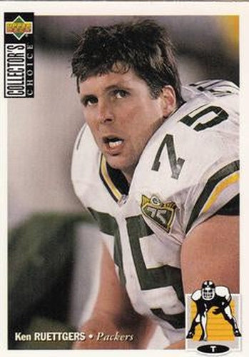 #93 Ken Ruettgers - Green Bay Packers - 1994 Collector's Choice Football