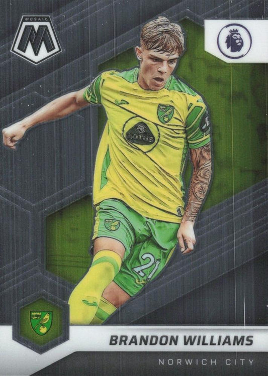 #93 Brandon Williams - Norwich City - 2021-22 Panini Mosaic Premier League Soccer