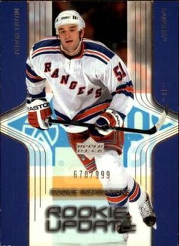 #93 Fedor Tyutin - New York Rangers - 2003-04 Upper Deck Rookie Update Hockey