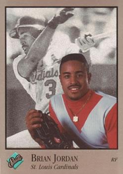 #93 Brian Jordan - St. Louis Cardinals - 1992 Studio Baseball