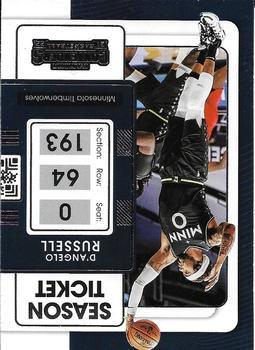 #93 D'Angelo Russell - Minnesota Timberwolves - 2021-22 Panini Contenders Basketball