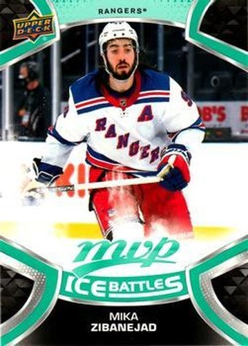 #93 Mika Zibanejad - New York Rangers - 2021-22 Upper Deck MVP - Ice Battles Hockey