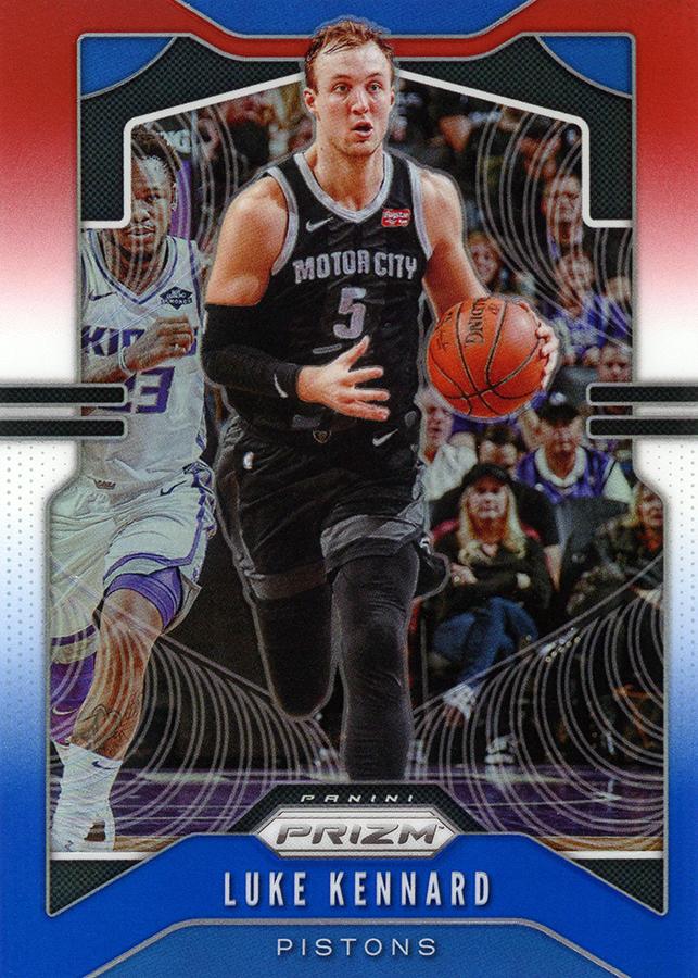 #93 Luke Kennard - Detroit Pistons - 2019-20 Panini Prizm - Prizms Red White and Blue Basketball