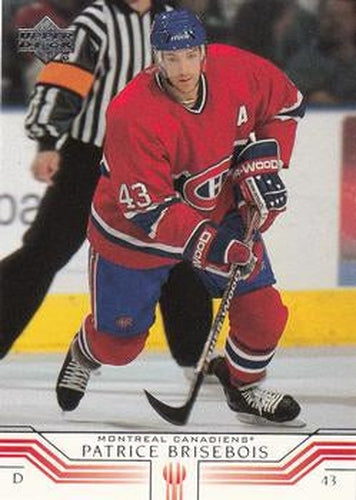 #93 Patrice Brisebois - Montreal Canadiens - 2001-02 Upper Deck Hockey