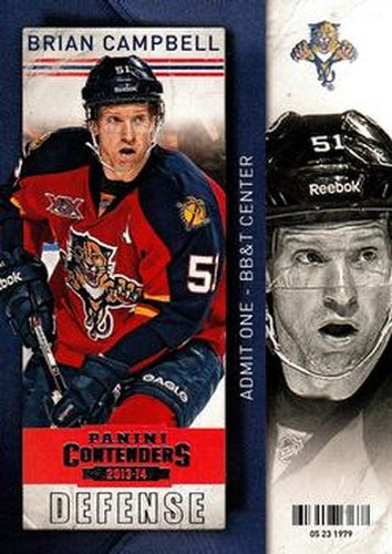 #93 Brian Campbell - Florida Panthers - 2013-14 Panini Contenders Hockey