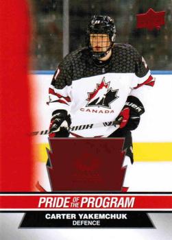 #93 Carter Yakemchuk - Canada - 2023 Upper Deck Team Canada Juniors - Red Foil Hockey