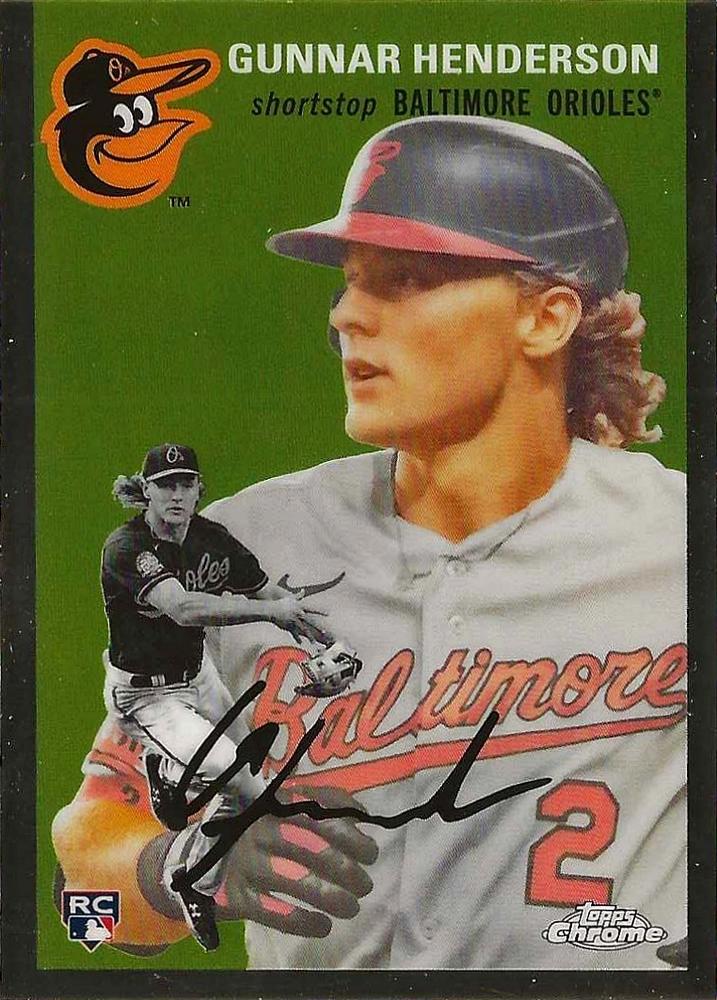 #93b Gunnar Henderson - Baltimore Orioles - 2023 Topps Chrome Platinum Anniversary Baseball