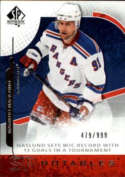 #130 Markus Naslund - New York Rangers - 2008-09 SP Authentic Hockey