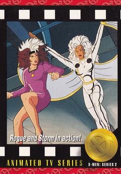 #94 Rogue and Storm in action! - 1993 SkyBox X-Men Series 2